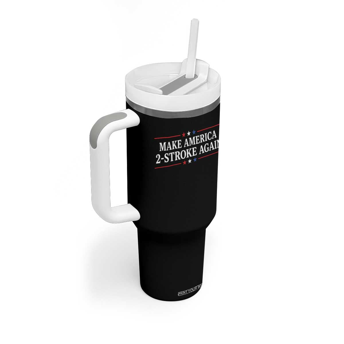 Funny 2 Stroke Motocross Lover Tumbler With Handle Make America 2 Stroke Again