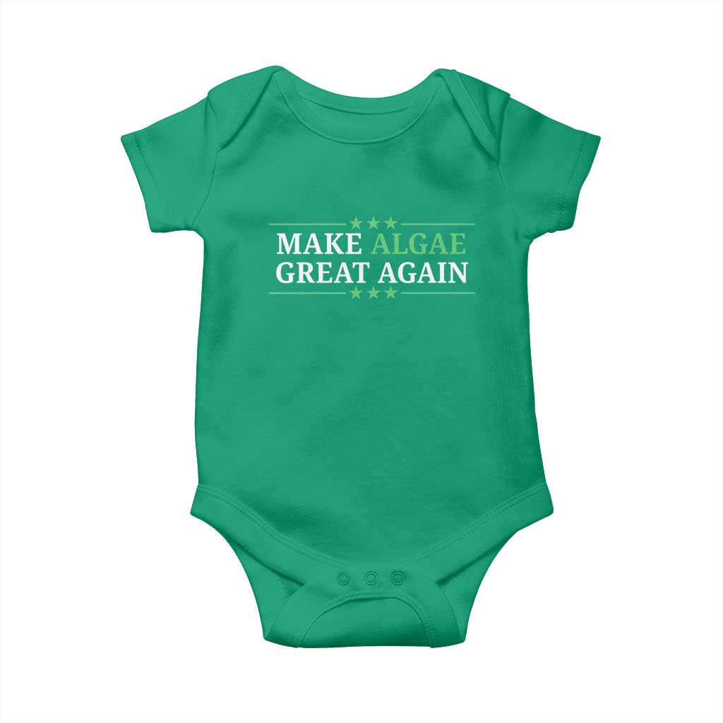 Make Algae Great Again Baby Onesie Funny Political Satire Lincoln Reflecting Pool