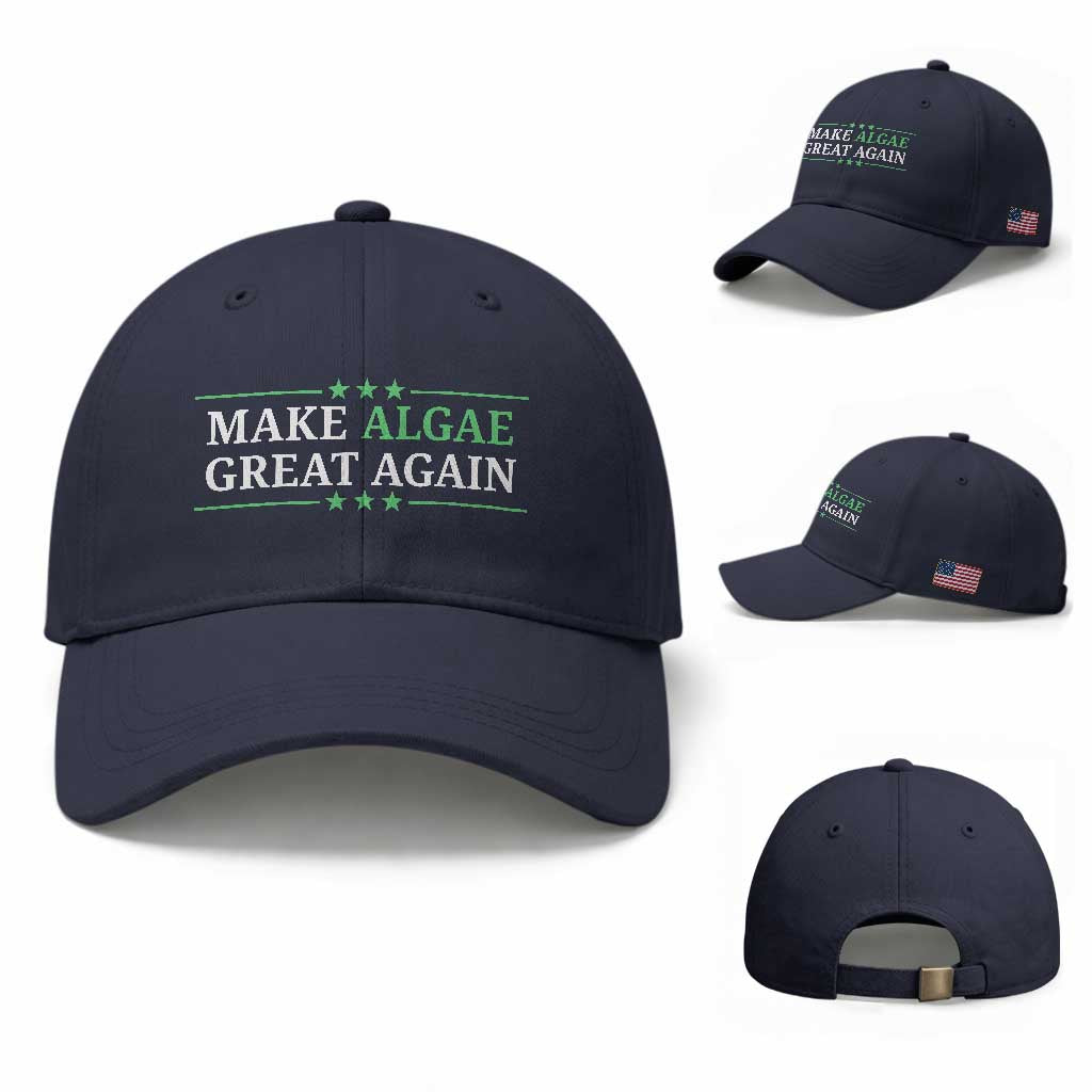 Make Algae Great Again Baseball Cap Funny Political Satire Lincoln Reflecting Pool