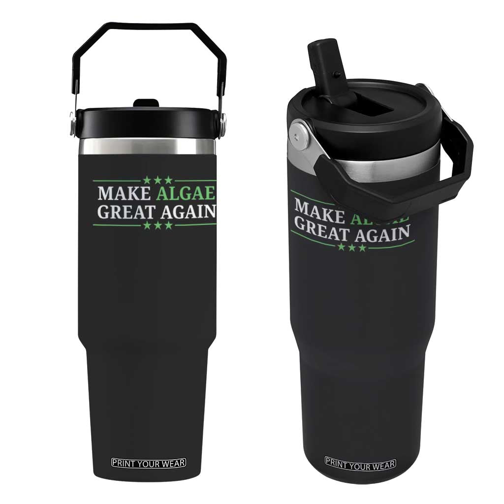 Make Algae Great Again Flip Straw Tumbler Funny Political Satire Lincoln Reflecting Pool