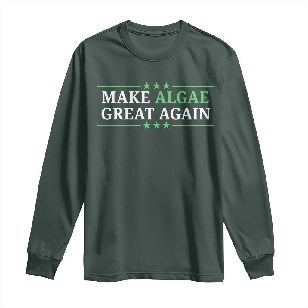 Make Algae Great Again Long Sleeve Shirt Funny Political Satire Lincoln Reflecting Pool