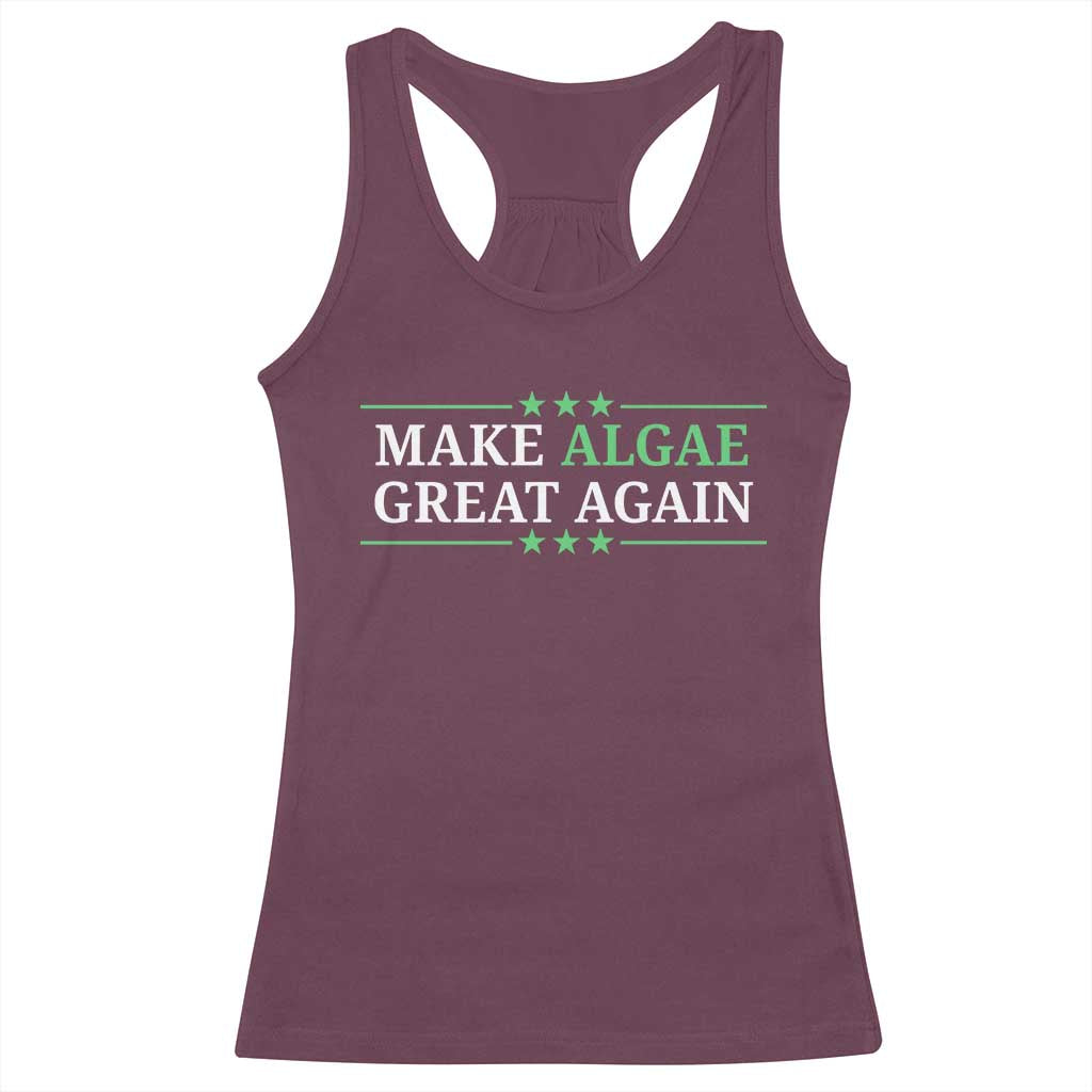 Make Algae Great Again Racerback Tank Top Funny Political Satire Lincoln Reflecting Pool