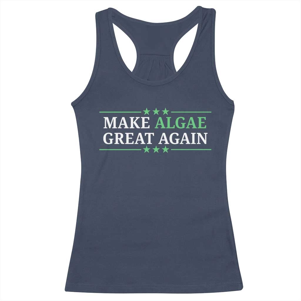 Make Algae Great Again Racerback Tank Top Funny Political Satire Lincoln Reflecting Pool