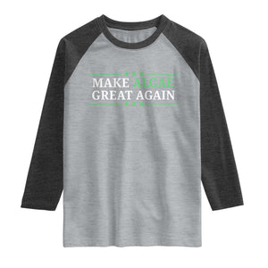 Make Algae Great Again Raglan Shirt Funny Political Satire Lincoln Reflecting Pool