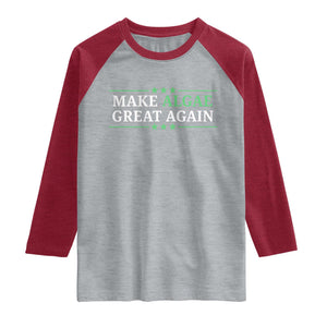 Make Algae Great Again Raglan Shirt Funny Political Satire Lincoln Reflecting Pool