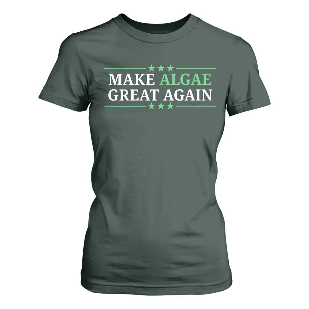 Make Algae Great Again T Shirt For Women Funny Political Satire Lincoln Reflecting Pool