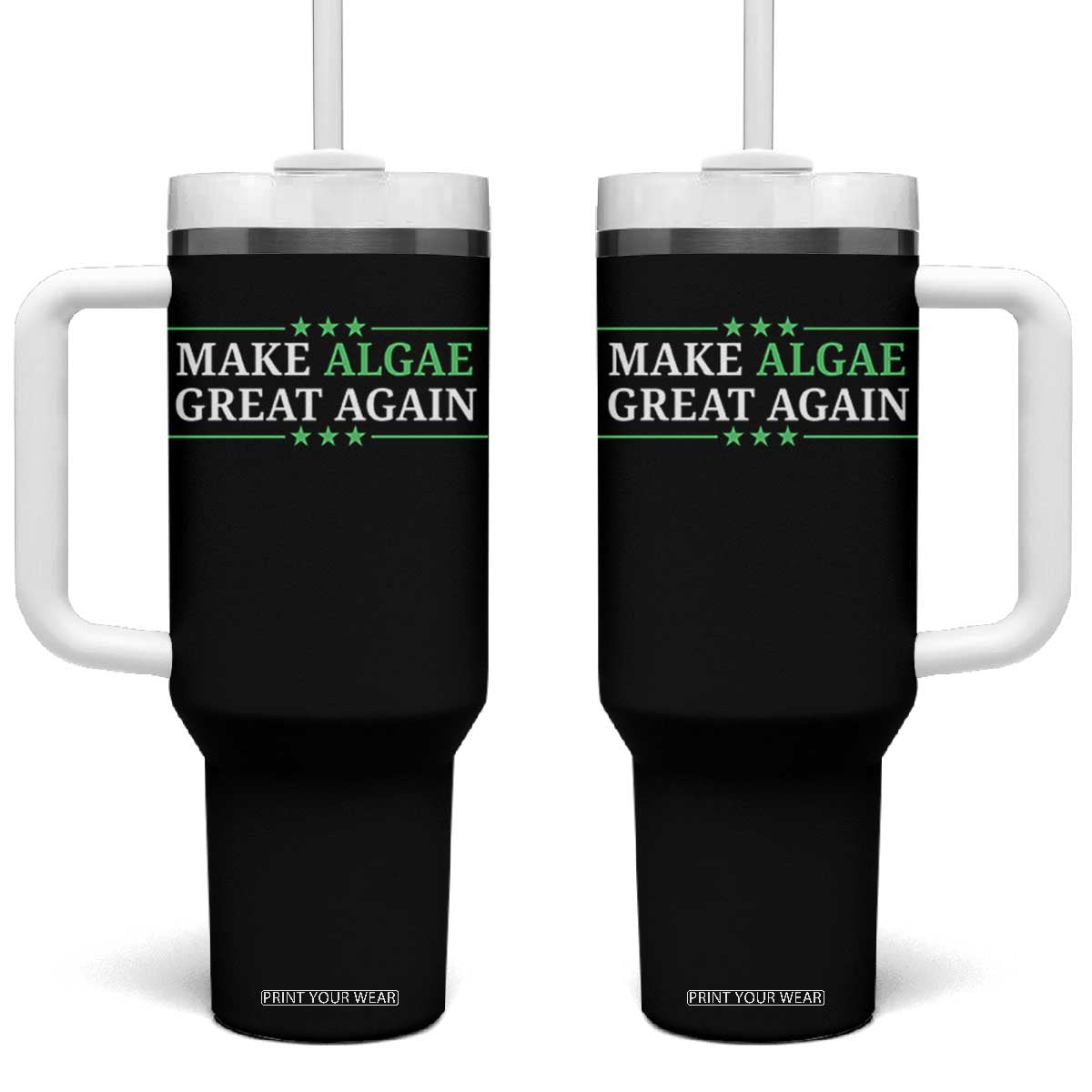Make Algae Great Again Tumbler With Handle Funny Political Satire Lincoln Reflecting Pool