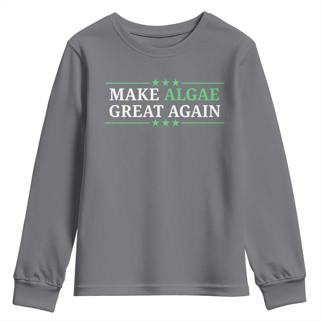 Make Algae Great Again Youth Sweatshirt Funny Political Satire Lincoln Reflecting Pool