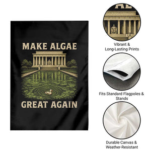 Make Algae Great Again Garden Flag Funny Lincoln Memorial Reflecting Pool
