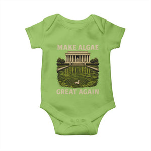 Make Algae Great Again Baby Onesie Funny Lincoln Memorial Reflecting Pool