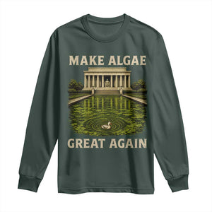 Make Algae Great Again Long Sleeve Shirt Funny Lincoln Memorial Reflecting Pool
