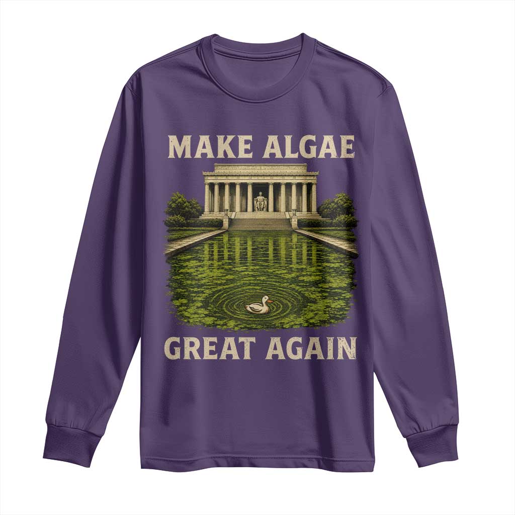 Make Algae Great Again Long Sleeve Shirt Funny Lincoln Memorial Reflecting Pool