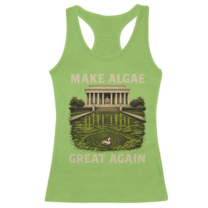 Make Algae Great Again Racerback Tank Top Funny Lincoln Memorial Reflecting Pool