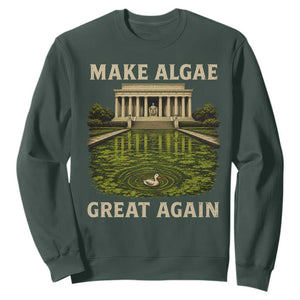Make Algae Great Again Sweatshirt Funny Lincoln Memorial Reflecting Pool
