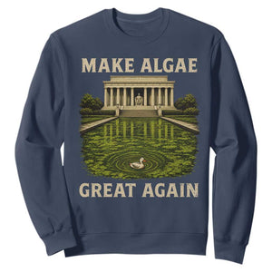 Make Algae Great Again Sweatshirt Funny Lincoln Memorial Reflecting Pool