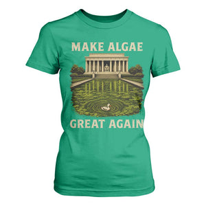 Make Algae Great Again T Shirt For Women Funny Lincoln Memorial Reflecting Pool
