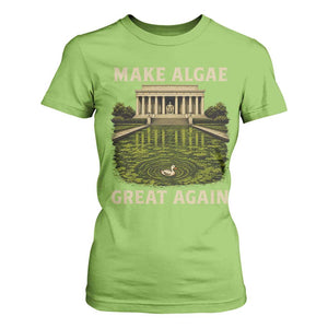 Make Algae Great Again T Shirt For Women Funny Lincoln Memorial Reflecting Pool