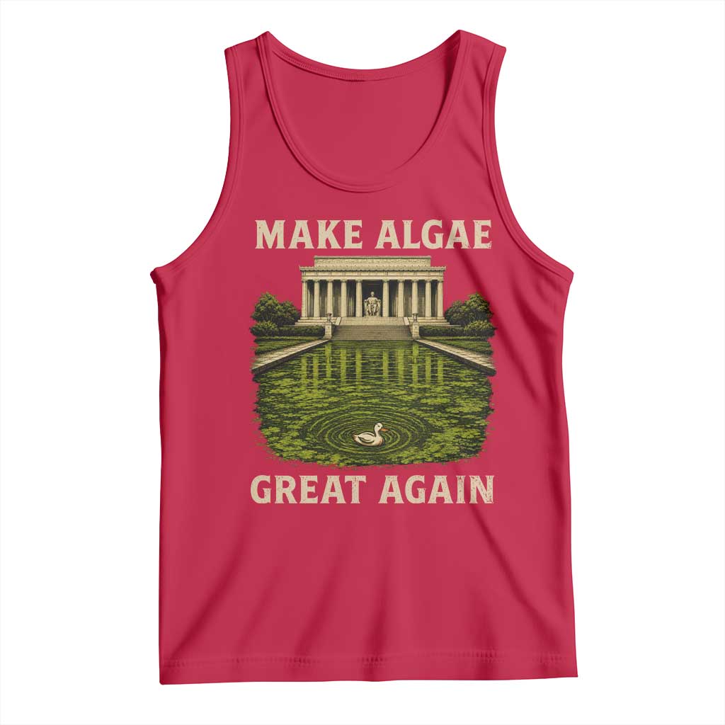 Make Algae Great Again Tank Top Funny Lincoln Memorial Reflecting Pool
