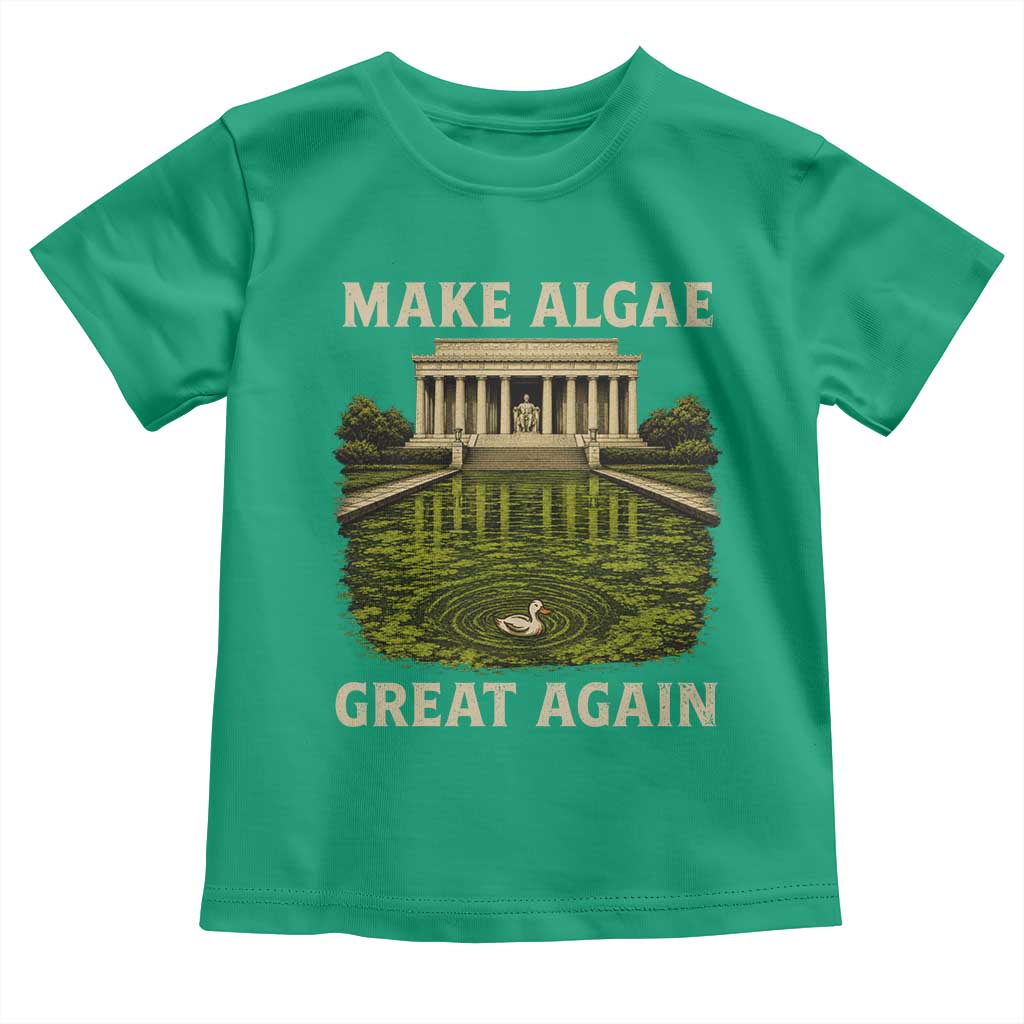 Make Algae Great Again Toddler T Shirt Funny Lincoln Memorial Reflecting Pool