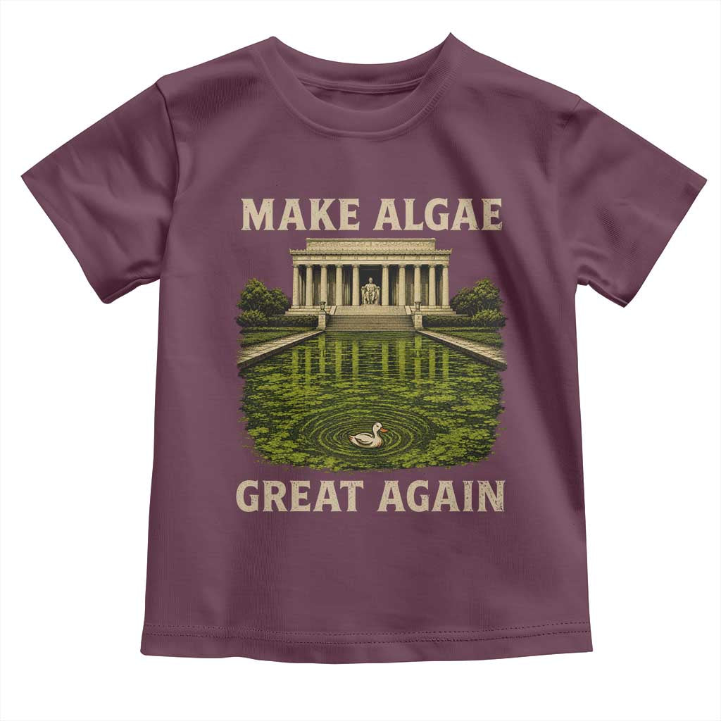 Make Algae Great Again Toddler T Shirt Funny Lincoln Memorial Reflecting Pool