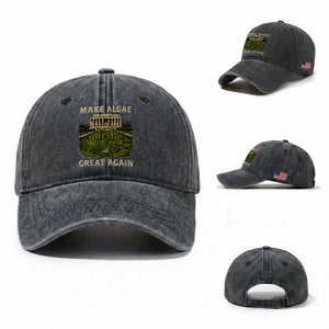 Make Algae Great Again Washed Cotton Baseball Cap Funny Lincoln Memorial Reflecting Pool