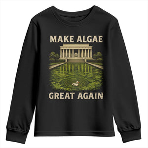 Make Algae Great Again Youth Sweatshirt Funny Lincoln Memorial Reflecting Pool