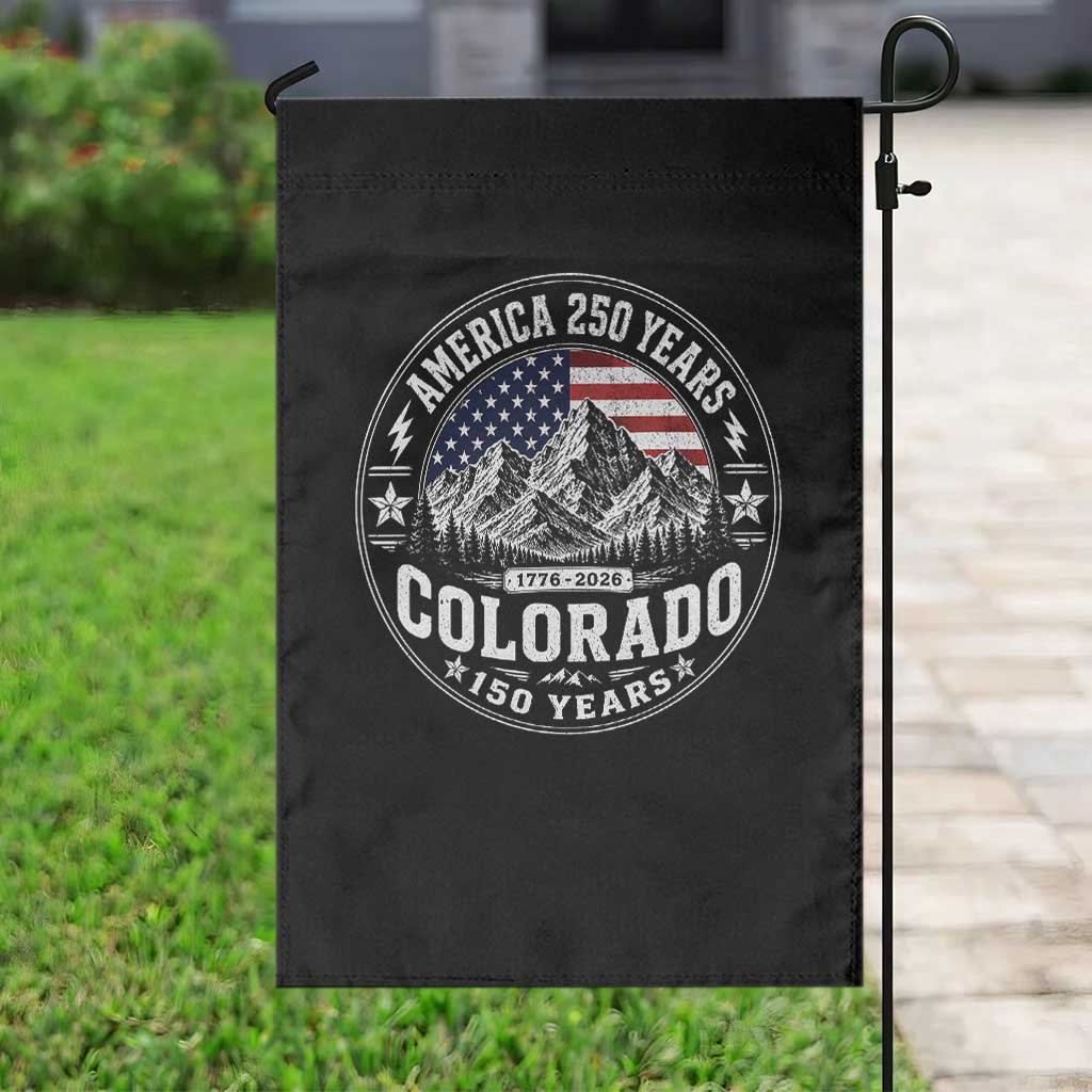 Colorado 150 America 250 Years Garden Flag Colorado Sesquicentennial Anniversary 1876 2026