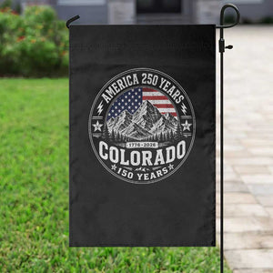 Colorado 150 America 250 Years Garden Flag Colorado Sesquicentennial Anniversary 1876 2026