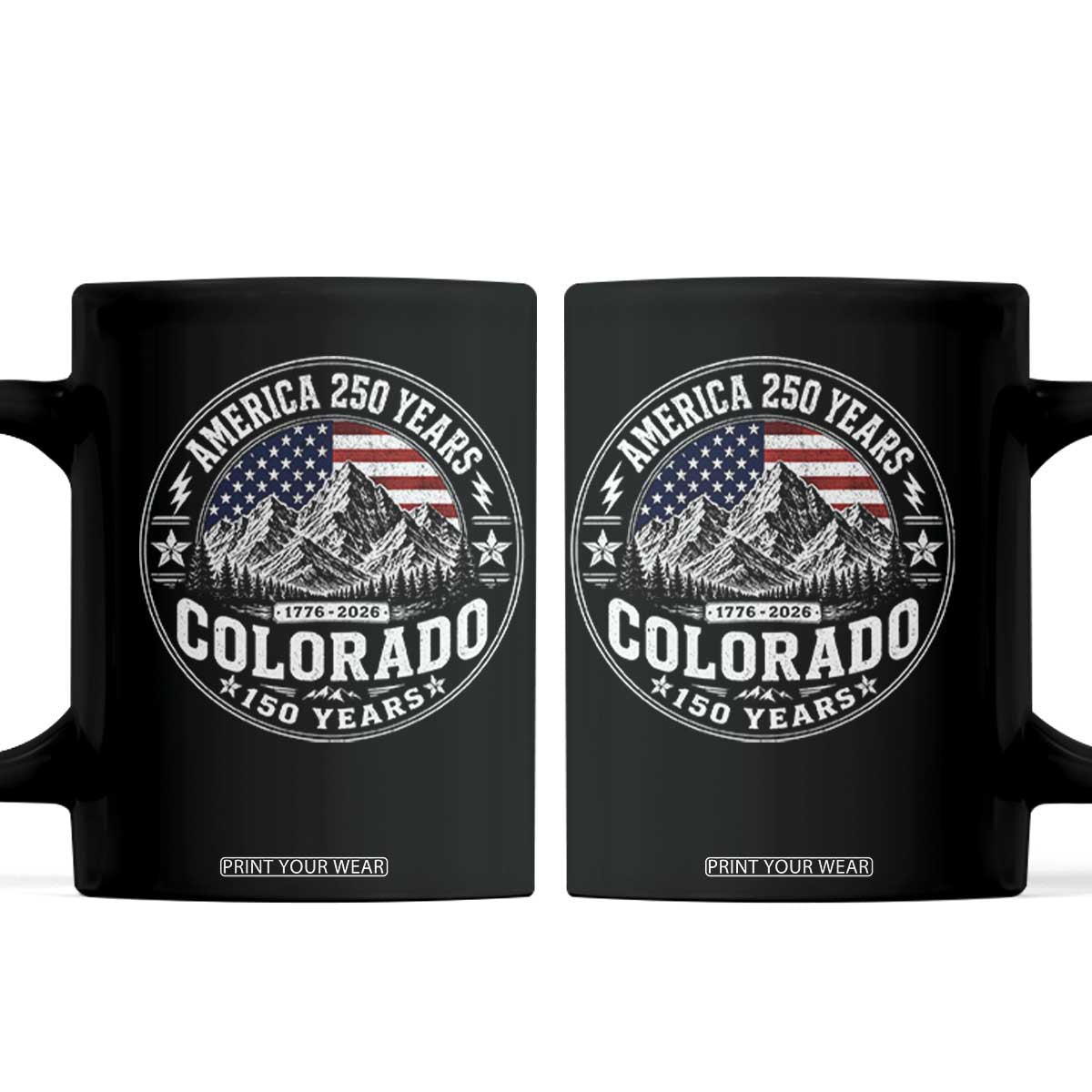 Colorado 150 America 250 Years Coffee Mug Colorado Sesquicentennial Anniversary 1876 2026