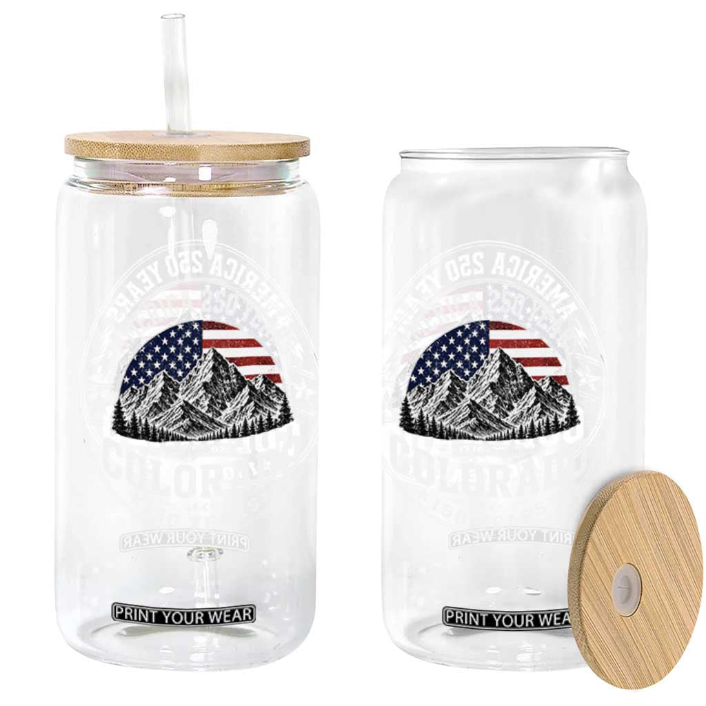 Colorado 150 America 250 Years Glass Can Colorado Sesquicentennial Anniversary 1876 2026