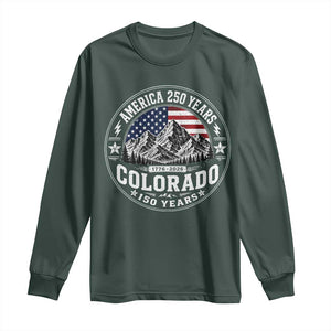 Colorado 150 America 250 Years Long Sleeve Shirt Colorado Sesquicentennial Anniversary 1876 2026