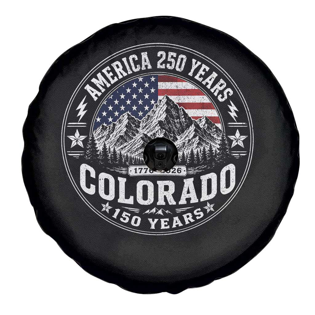 Colorado 150 America 250 Years Spare Tire Cover Colorado Sesquicentennial Anniversary 1876 2026