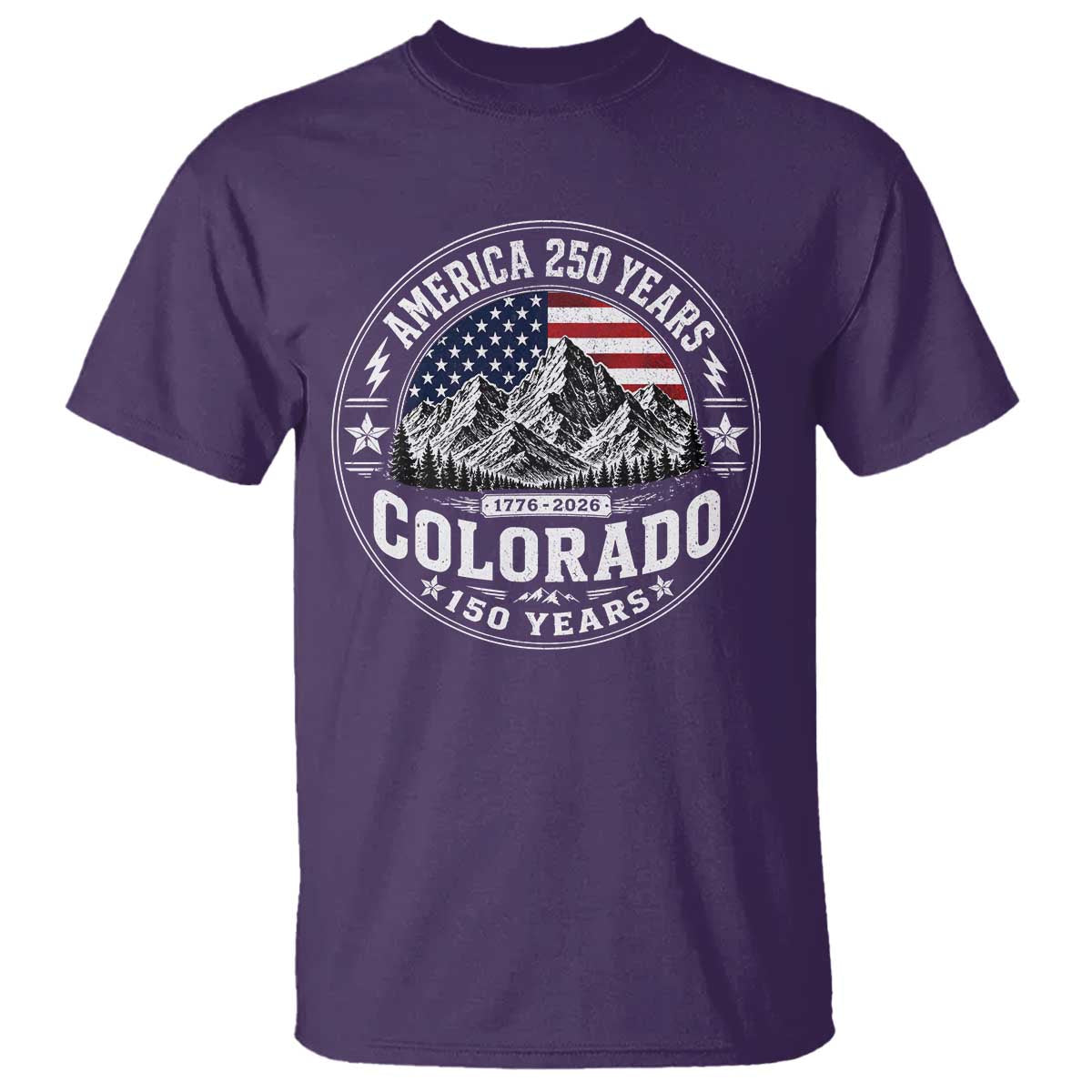 Colorado 150 America 250 Years T Shirt Colorado Sesquicentennial Anniversary 1876 2026