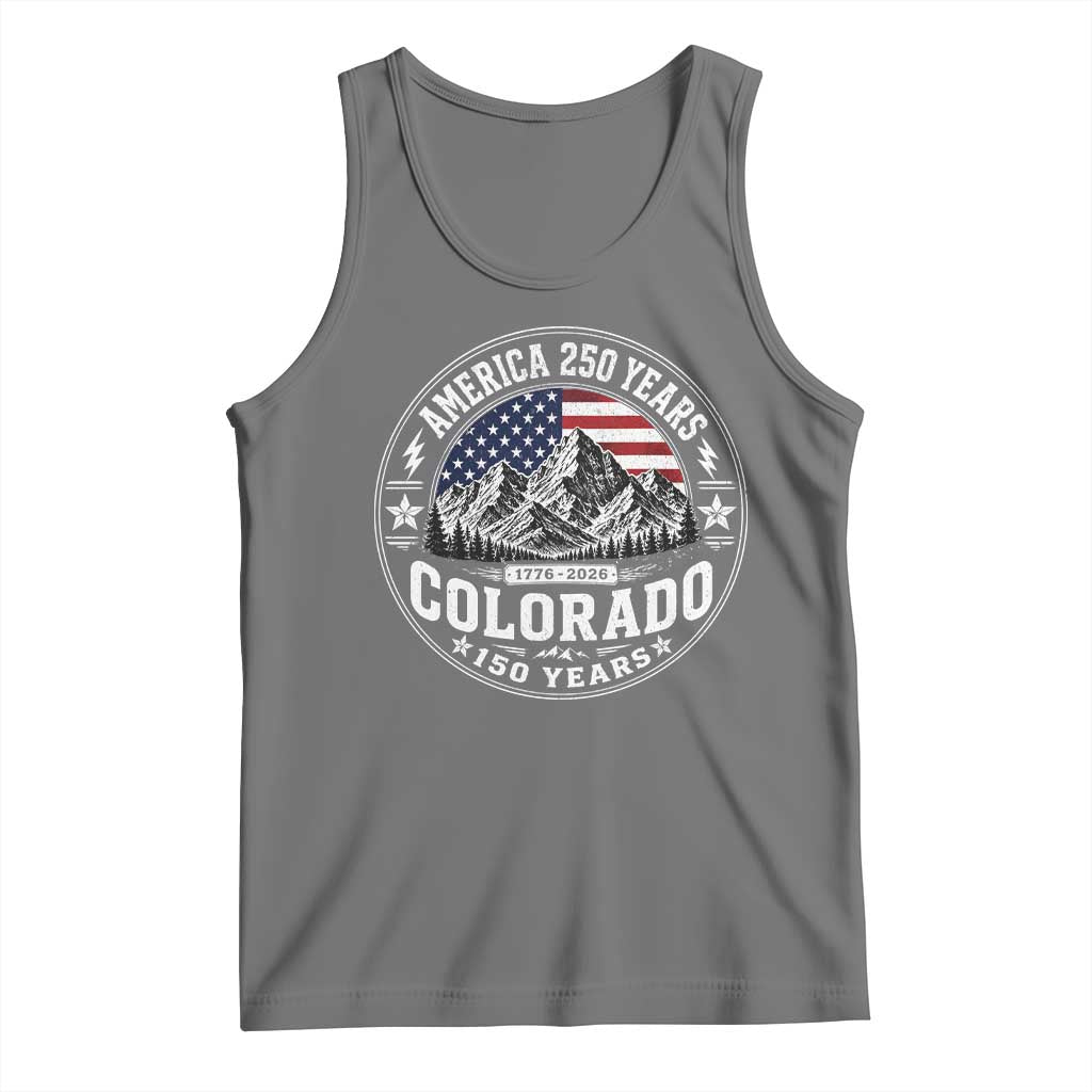 Colorado 150 America 250 Years Tank Top Colorado Sesquicentennial Anniversary 1876 2026