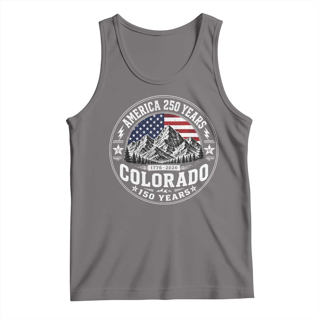 Colorado 150 America 250 Years Tank Top Colorado Sesquicentennial Anniversary 1876 2026