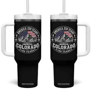 Colorado 150 America 250 Years Tumbler With Handle Colorado Sesquicentennial Anniversary 1876 2026