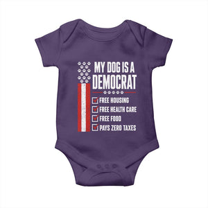 My Dog Is A Democrat Baby Onesie Funny Political Dog Owner