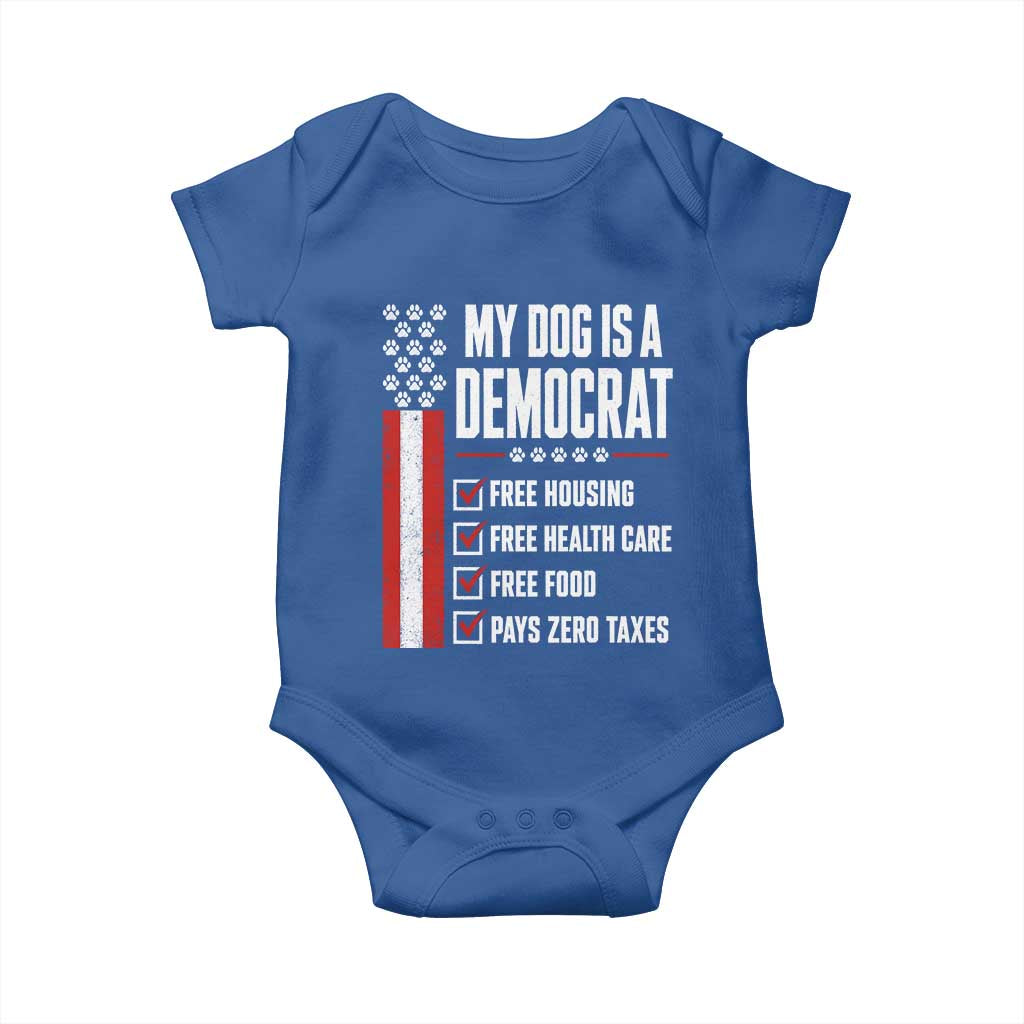 My Dog Is A Democrat Baby Onesie Funny Political Dog Owner