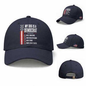 My Dog Is A Democrat Baseball Cap Funny Political Dog Owner