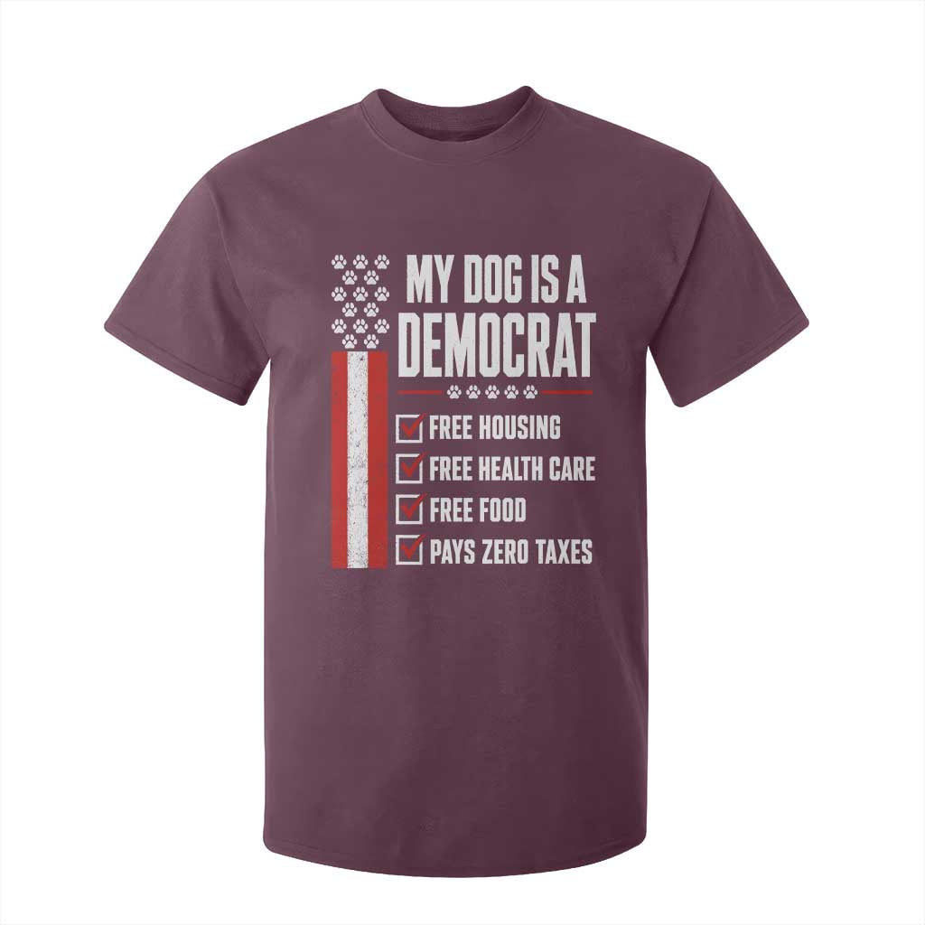 My Dog Is A Democrat T Shirt For Kid Funny Political Dog Owner