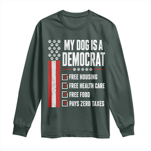 My Dog Is A Democrat Long Sleeve Shirt Funny Political Dog Owner