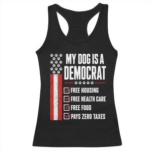 My Dog Is A Democrat Racerback Tank Top Funny Political Dog Owner