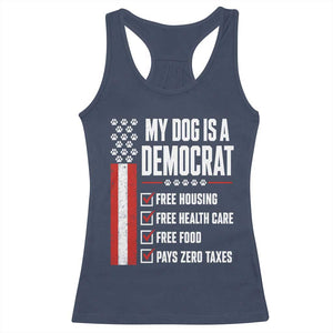 My Dog Is A Democrat Racerback Tank Top Funny Political Dog Owner