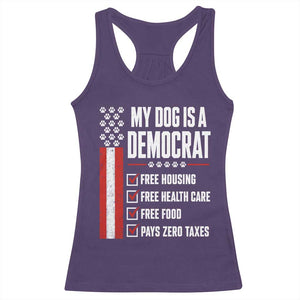 My Dog Is A Democrat Racerback Tank Top Funny Political Dog Owner
