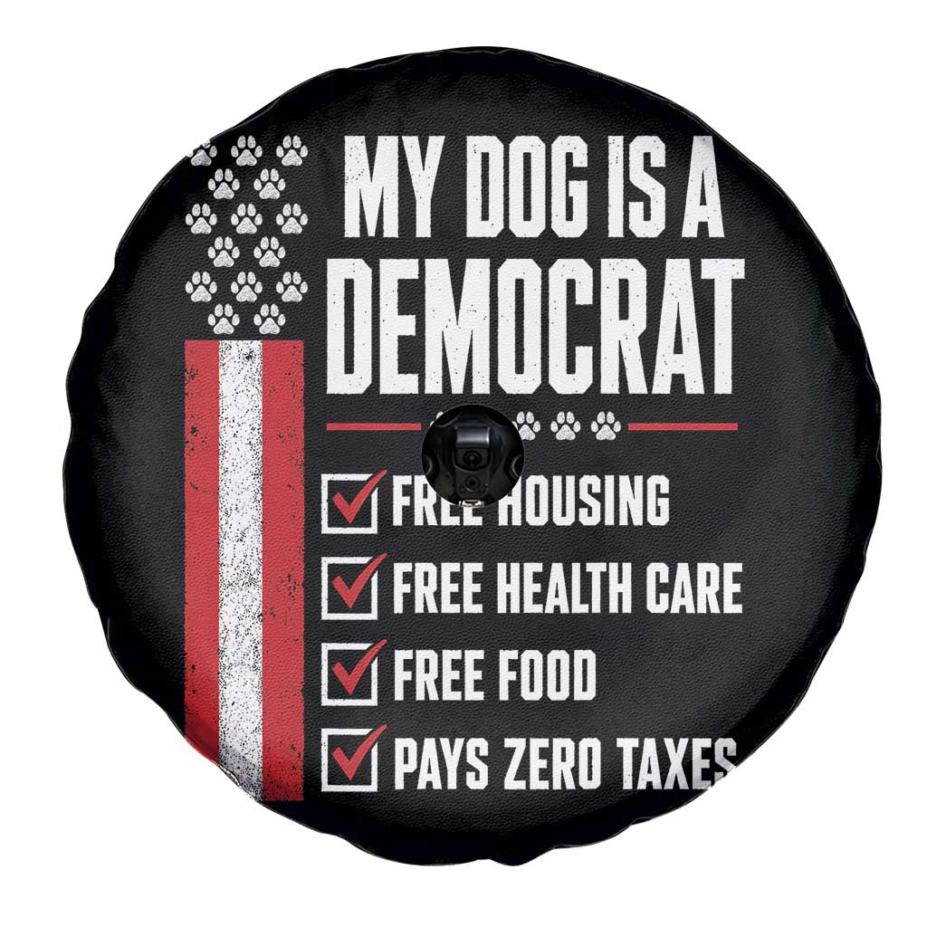 My Dog Is A Democrat Spare Tire Cover Funny Political Dog Owner