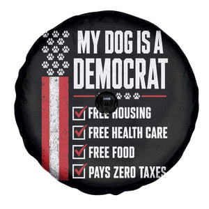My Dog Is A Democrat Spare Tire Cover Funny Political Dog Owner