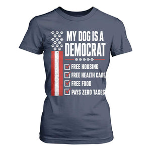 My Dog Is A Democrat T Shirt For Women Funny Political Dog Owner
