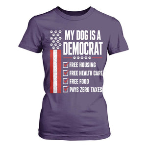 My Dog Is A Democrat T Shirt For Women Funny Political Dog Owner