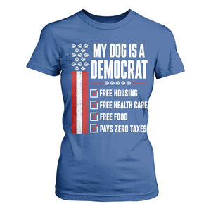My Dog Is A Democrat T Shirt For Women Funny Political Dog Owner