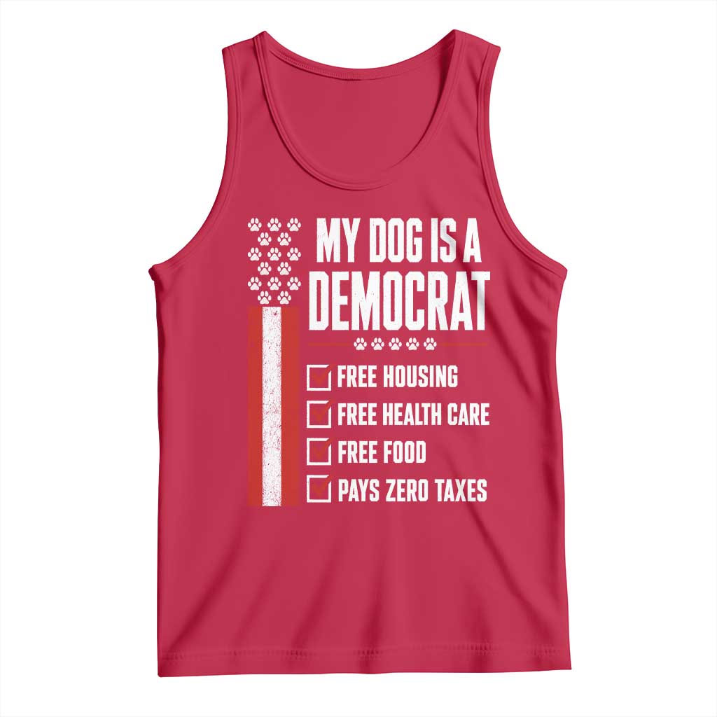 My Dog Is A Democrat Tank Top Funny Political Dog Owner